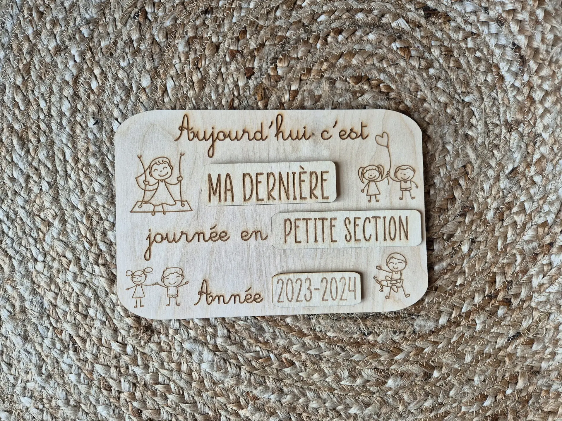 Pancarte premier ou dernier jour d'école