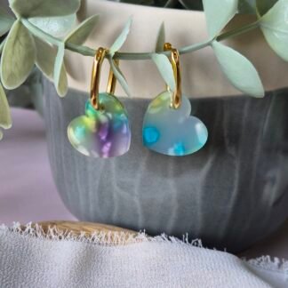 Boucles d'oreilles pampilles en acrylique