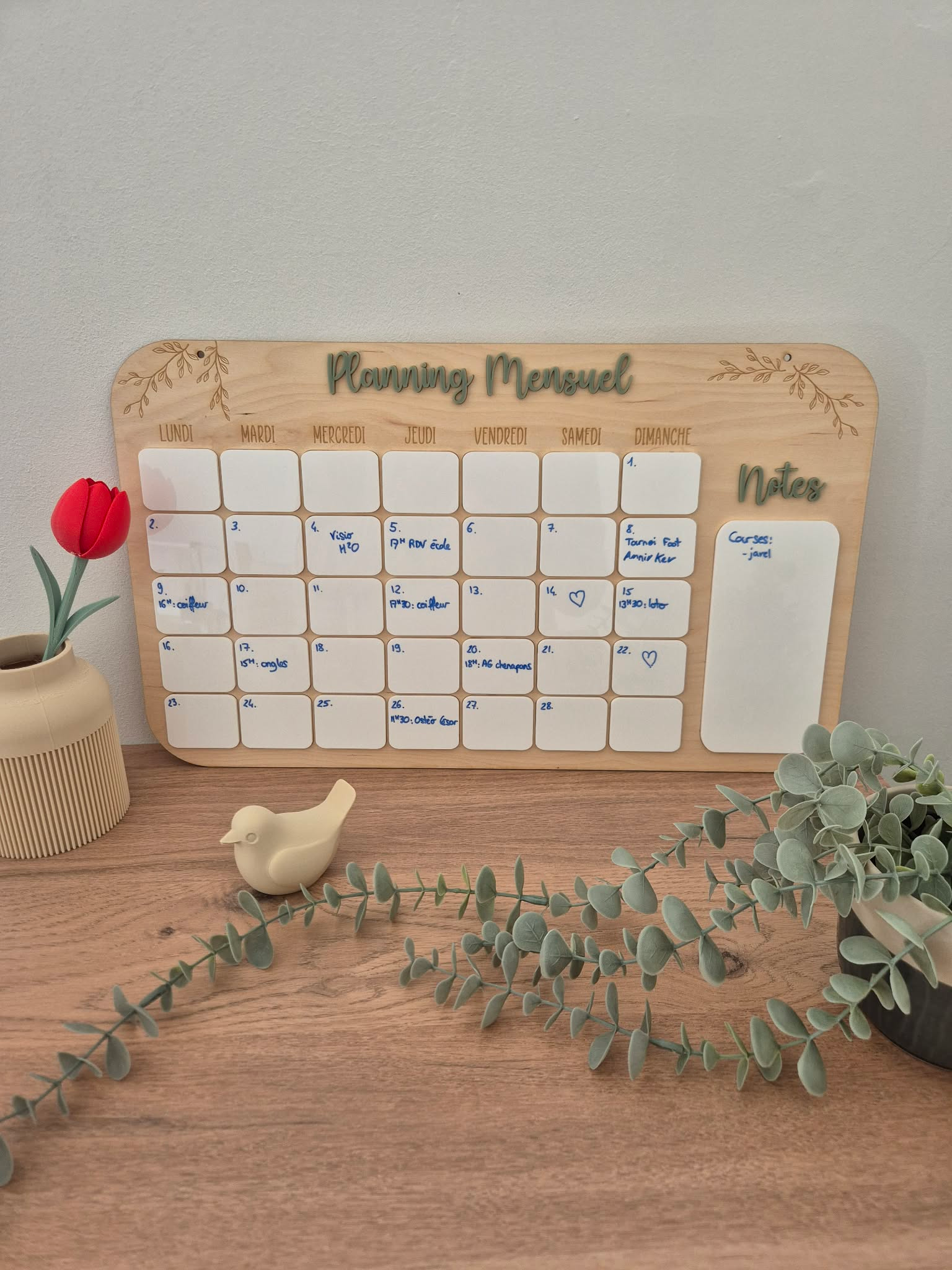 Planning mensuel en bois – Image 4